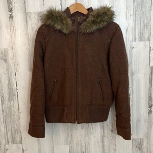 D3 - Large brown zip up jacket size L RUFFHEWN